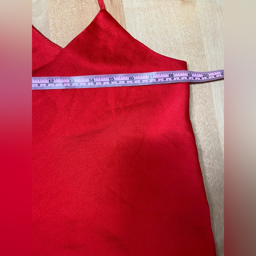 Vicolo Red Cami Top Made in Italy Silky Spaghetti Strap Tank - Picture 9 of 16